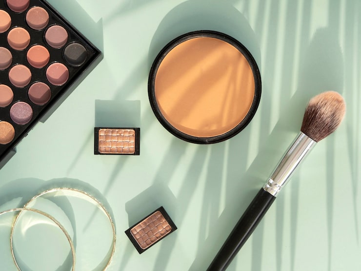Beauty Product with Compact and Brush