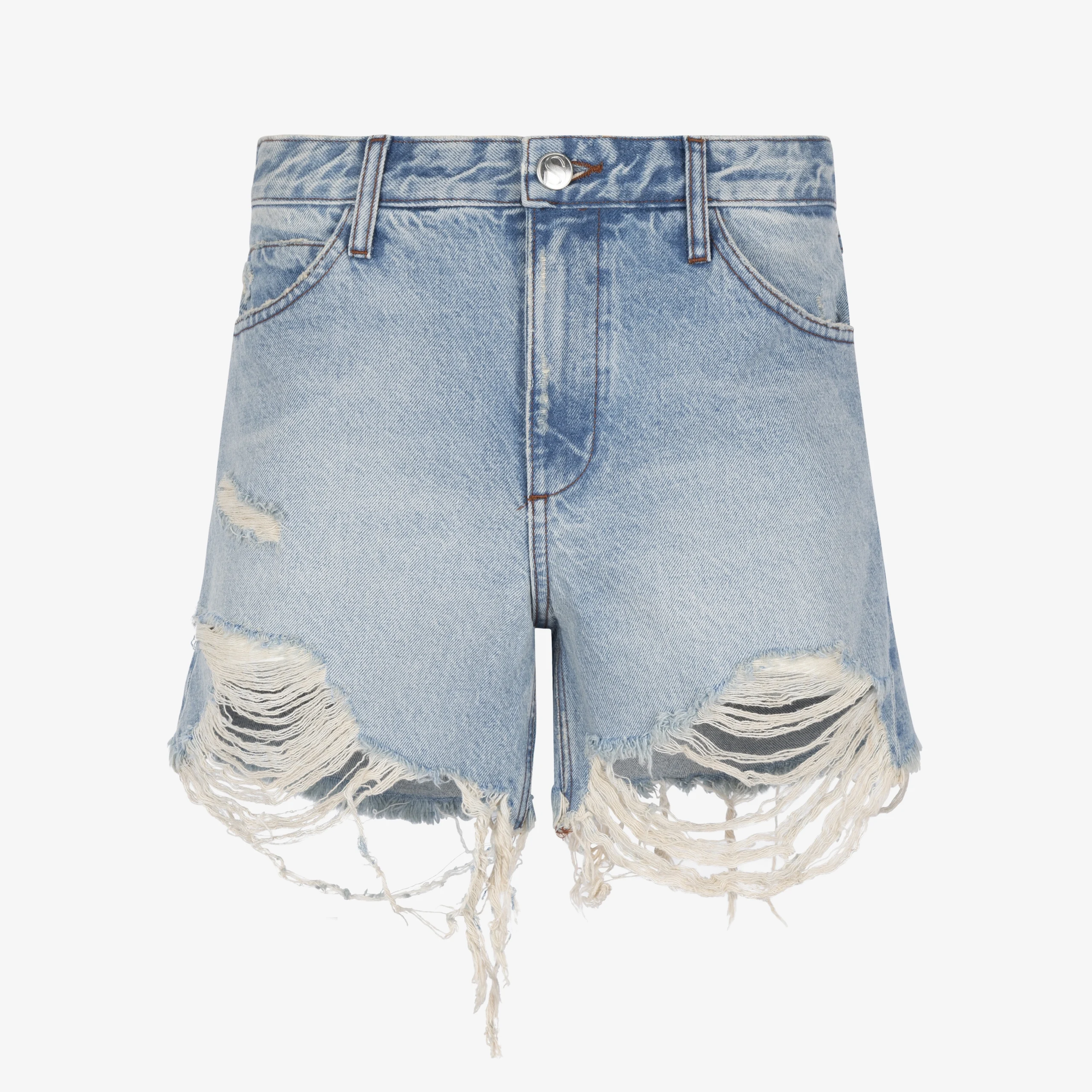 Ghost mannequin denim shorts photography
